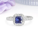 Classic Vintage 4 Prong Emerald Cut Tanzanite Engagement Ring - Additional view