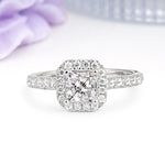 Classic Vintage 4 Prong Emerald Cut Lab Diamond Engagement Ring - Additional view