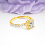 Classic Vintage 4 Prong Emerald Cut Lab Diamond Engagement Ring - Additional view