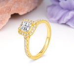 Classic Vintage 4 Prong Emerald Cut Lab Diamond Engagement Ring - Additional view
