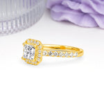Classic Vintage 4 Prong Emerald Cut Lab Diamond Engagement Ring - Additional view