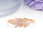 Unique nature inspired Moissanite Wedding Ring - Additional view