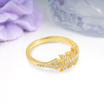 Unique nature inspired Moissanite Wedding Ring - Additional view