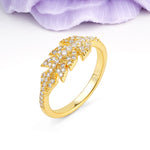 Unique nature inspired Moissanite Wedding Ring - Additional view