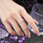 Unique nature inspired Moissanite Wedding Ring - Additional view