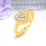 Luxurious and Unique 3 Prong Heart Cut Moissanite Engagement Ring - Additional view