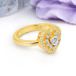 Luxurious and Unique 3 Prong Heart Cut Lab Diamond Engagement Ring - Additional view