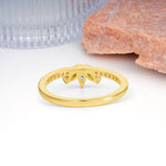 Brilliant Pave Marquise Cut Three‑Stone Lab Diamond Wedding Ring - Additional view