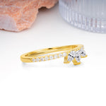 Brilliant Pave Marquise Cut Three‑Stone Lab Diamond Wedding Ring - Additional view