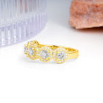 Brilliant Pave Halo Five‑Stone Moissanite Wedding Ring - Additional view