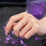 Sparkling Pave Thin Band Half Eternity Moissanite Wedding Ring - Additional view