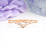 Unique and Minimalist Moissanite Wedding Ring - Additional view
