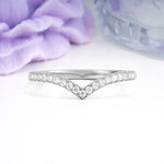 Unique and Minimalist Moissanite Wedding Ring - Additional view