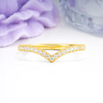 Unique and Minimalist Moissanite Wedding Ring - Additional view