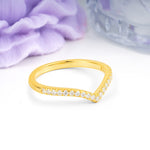 Unique and Minimalist Moissanite Wedding Ring - Additional view