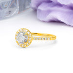 Luxurious Vintage 4 Prong Round Cut Moissanite Engagement Ring - Additional view