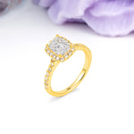 Luxurious Vintage Style 4 Prong Emerald Cut Moissanite Engagement Ring - Additional view