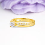 Classic 3-Prong Pear Cut Moissanite Engagement Ring - Additional view