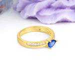 Classic 3-Prong Pear Cut Sapphire Engagement Ring - Additional view