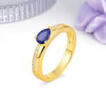 Classic 3-Prong Pear Cut Tanzanite Engagement Ring - Additional view