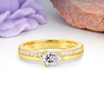 Classic 3-Prong Pear Cut Lab Diamond Engagement Ring - Additional view