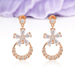 Luxe Prong?Set Pear?Cut Flower Moissanite Drop Earrings - Additional view