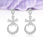 Luxe Prong?Set Pear?Cut Flower Moissanite Drop Earrings - Additional view