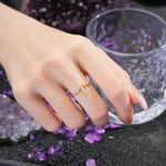 Unique Cross Design Moissanite Wedding Ring - Additional view