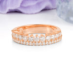 Unique and Luxurious Moissanite Wedding Ring - Additional view