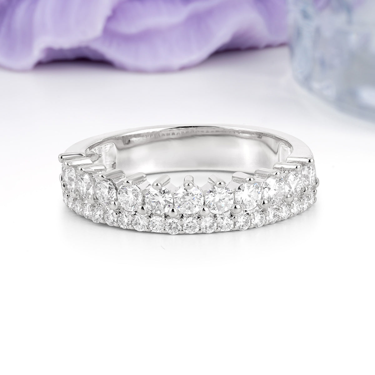 Unique and Luxurious Moissanite Wedding Ring - Additional view