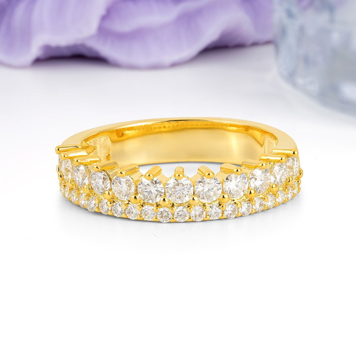 Unique and Luxurious Moissanite Wedding Ring - Additional view
