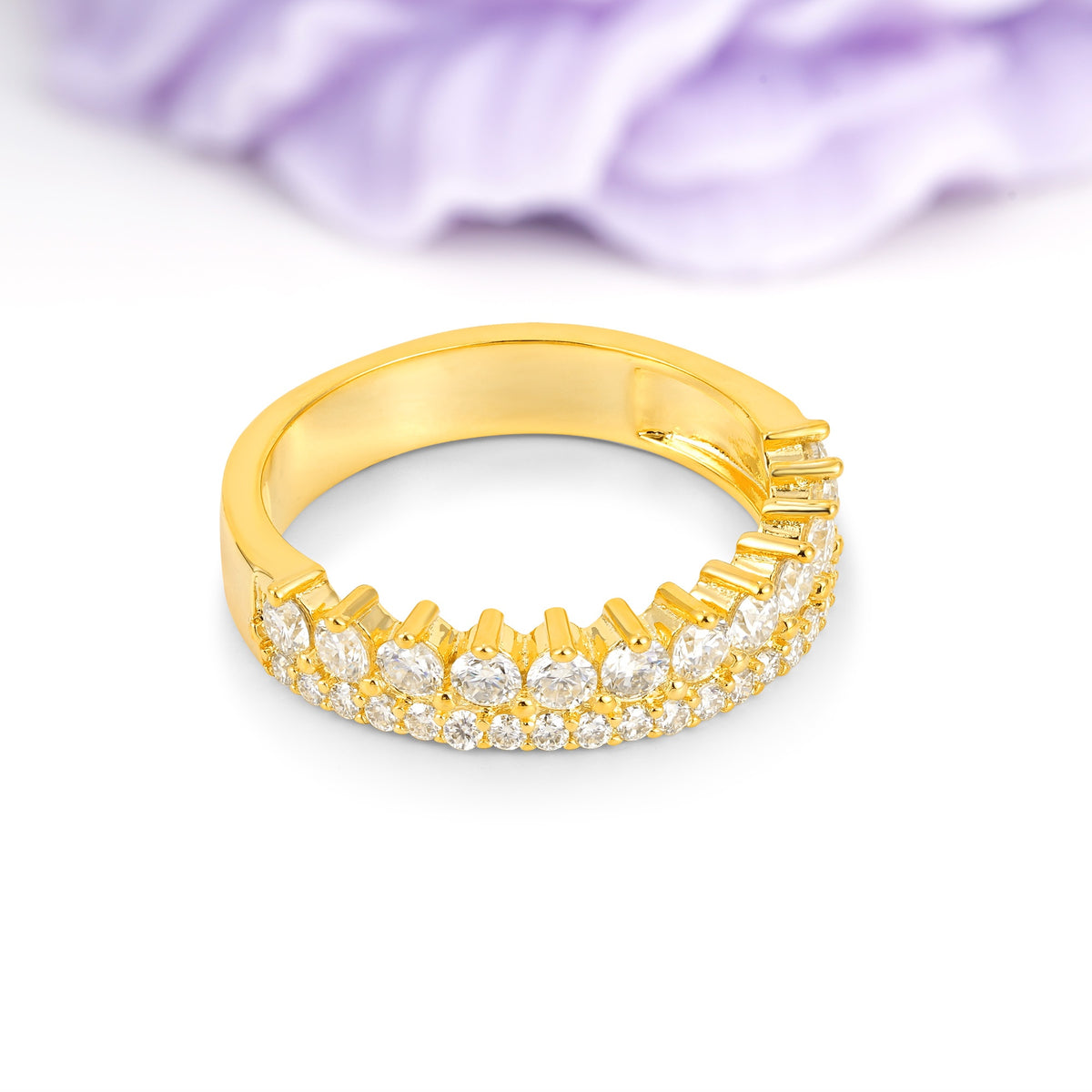 Unique and Luxurious Moissanite Wedding Ring - Additional view