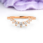 Classic Vintage Crown 3 Prong Round Cut Moissanite Wedding Ring - Additional view
