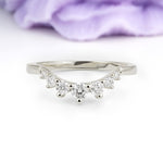 Classic Vintage Crown 3 Prong Round Cut Moissanite Wedding Ring - Additional view