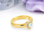 Classic Vintage 3 Prong Heart Cut Moonstone Engagement Ring - Additional view