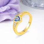 Classic & Minimalist Flush-Set Heart-Cut Alexandrite Engagement Ring - Additional view