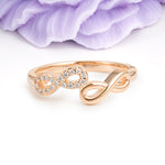 Unique Double Figure Eight Moissanite Wedding Ring - Additional view