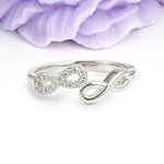Unique Double Figure Eight Moissanite Wedding Ring - Additional view