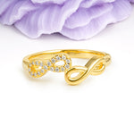 Unique Double Figure Eight Moissanite Wedding Ring - Additional view