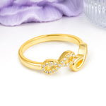 Unique Double Figure Eight Moissanite Wedding Ring - Additional view