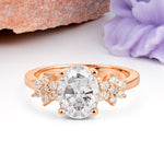 Luxurious Classic 4-Prong Oval Cut Moissanite Engagement Ring - Additional view