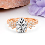 Luxurious Classic 4-Prong Oval Cut Lab Diamond Engagement Ring - Additional view