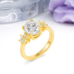 Luxurious Classic 4-Prong Oval Cut Moissanite Engagement Ring - Additional view