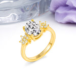 Luxurious Classic 4-Prong Oval Cut Lab Diamond Engagement Ring - Additional view