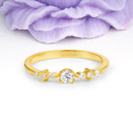 Classic, Minimalist 4-Prong Round Cut Moissanite Engagement Ring - Additional view