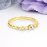 Classic, Minimalist 4-Prong Round Cut Moissanite Engagement Ring - Additional view