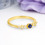 Classic, Minimalist 4-Prong Round Cut Tanzanite Engagement Ring - Additional view