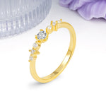 Classic, Minimalist 4-Prong Round Cut Lab Diamond Engagement Ring - Additional view