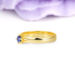Minimalist 4-Prong Round Cut Tanzanite Engagement Ring - Additional view