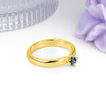 Minimalist 4-Prong Round Cut Alexandrite Engagement Ring - Additional view